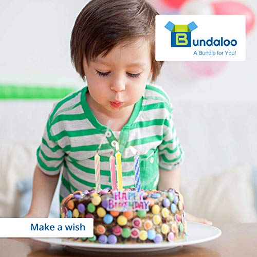 Bundaloo Birthday Candles 72 Pack - Cake Decorations - Colors: P