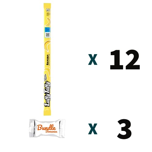 Laffy Taffy Rope, BANANA 12 Pack W/Bundle Bonanza Candy