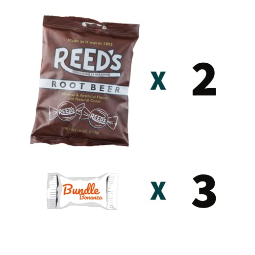 Reeds Root Beer Candy, Old Fashioned Hard Candy, 4oz 2 Pack W...