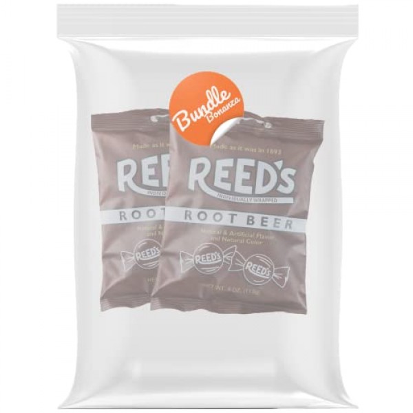 Reeds Root Beer Candy, Old Fashioned Hard Candy, 4oz 2 Pack W...