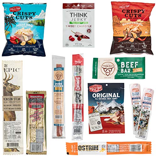 Beef Jerky Sampler Gift Box: Variety Of Healthy Beef Meat Sticks