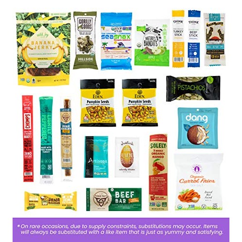 Whole 30 Approved Foods Snacks Box- No Added Sugar, Gluten Free,