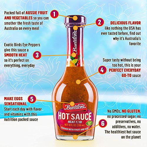 Bunsters 7/10 Heat Hot Sauce - Australian Hot Sauce Packed With