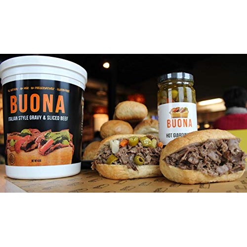 Buonas Chicago Italian Beef Sandwich Kit 16 Pack Buonas Chicago Italian Beef Sandwich Kit 16 Pack