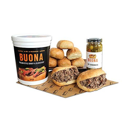 Buonas Chicago Italian Beef Sandwich Kit 16 Pack Buonas Chicago Italian Beef Sandwich Kit 16 Pack