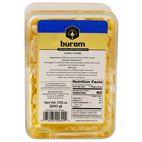 Buram Natural Pure Honey Comb, 7 Oz