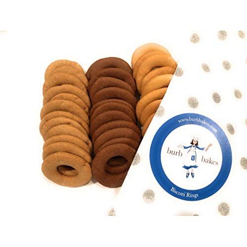 Burb Bakes - Biscotti Rings Gift Box - 3 Flavors - Original, Coc