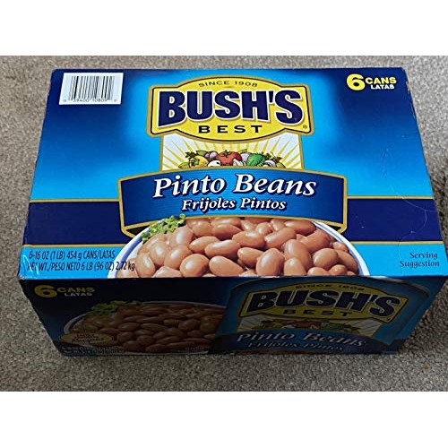 Bushs Canned Pinto Beans 16Oz. 6 Cans Family Favorite Recipes