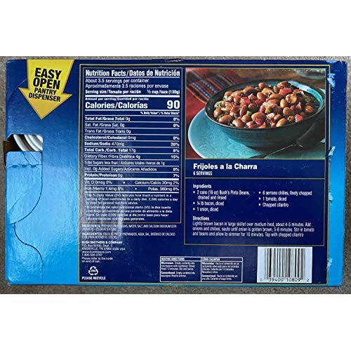 Bushs Canned Pinto Beans 16Oz. 6 Cans Family Favorite Recipes