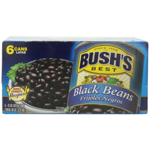Bushs Best Black Beans, 6 Can Case, 15 Ounce