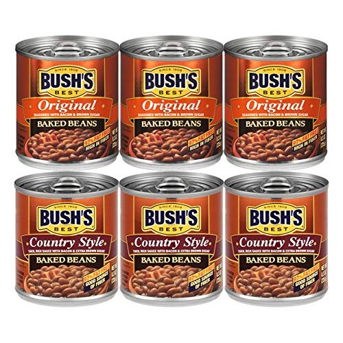 Bushs Best Baked Beans Variety Pack, 3 Original Baked Beans, 3