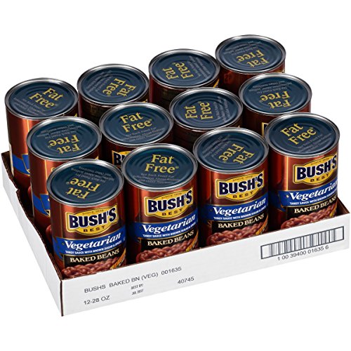 Bushs Best Baked Beans Vegetarian, 28 Ounce Can Pack Of 12, W