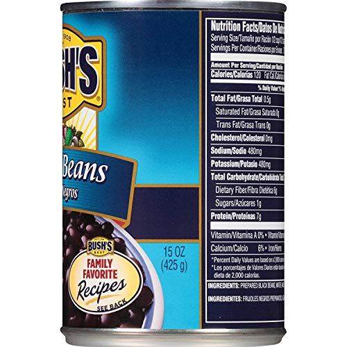 Bushs Best Black Beans Frijoles Negros - 15 Ounce 12