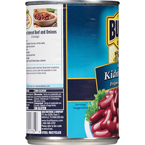 Bushs Best Canned Dark Red Kidney Beans Pack Of 12, Source Of
