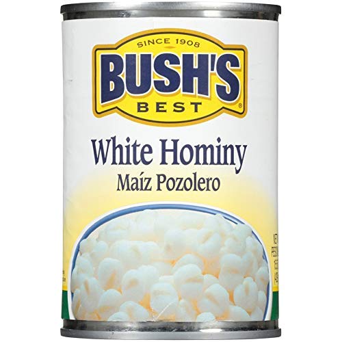 Bushs Best Hominy White, 15.5 Oz Can, 12 Pack