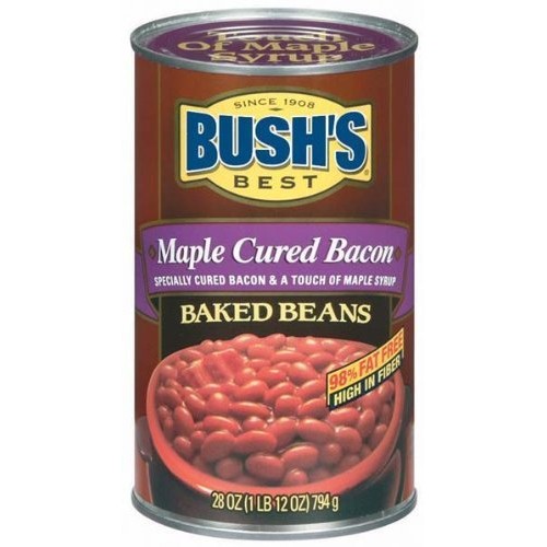 Bushs Best, Maple Cured Bacon Baked Beans, 28Oz Cans Pack Of 4