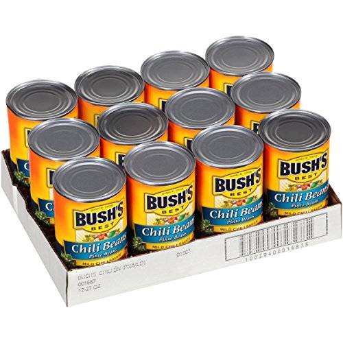 Bushs Best Mild Pinto Chili Beans, 27 Oz 12 Cans