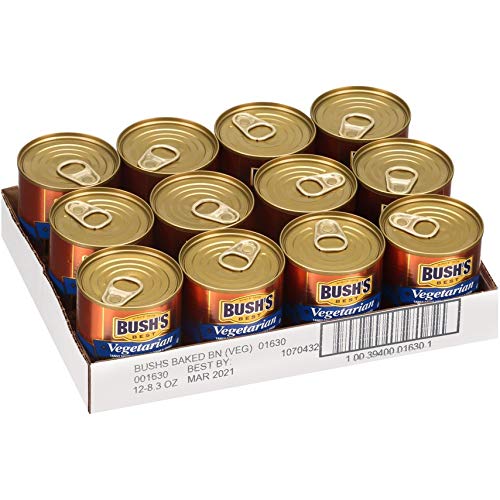 Bushs Best Vegetarian Baked Beans, 8.3 Ounce Can Pack Of 12,