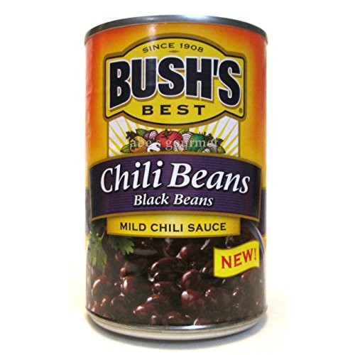 Bushs Chili Beans: Black Beans In Mild Chili Sauce Pack Of 3