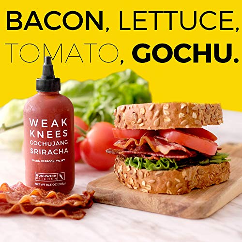 Weak Knees Gochujang Sriracha Hot Sauce | 10.5 oz Easy Squeeze B...