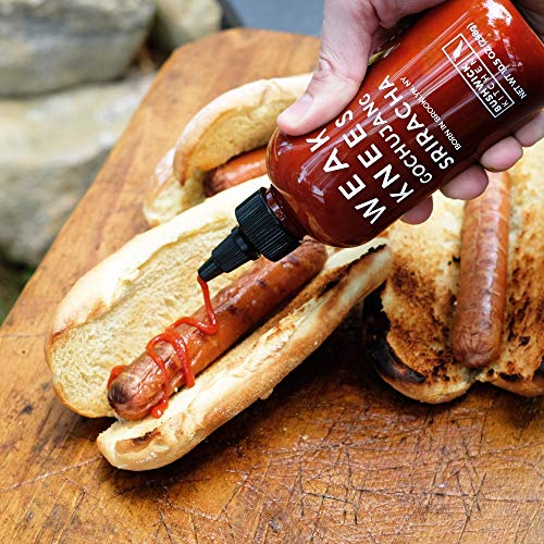 Weak Knees Gochujang Sriracha Hot Sauce | 10.5 oz Easy Squeeze B...