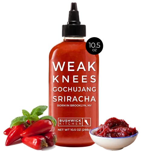 Weak Knees Gochujang Sriracha Hot Sauce | 10.5 oz Easy Squeeze B...