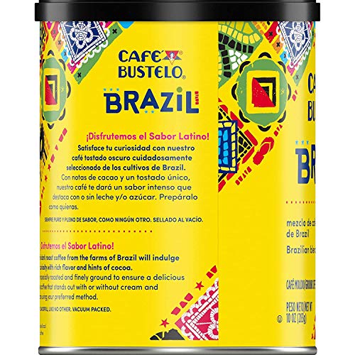 Cafe Bustelo Brazil Dark Roast Ground Coffee, 10 Oz