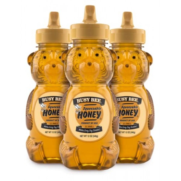 Busy Bee Honey, Grade A Filtered Honey, 12 Ounce Pack of 3 Hone...
