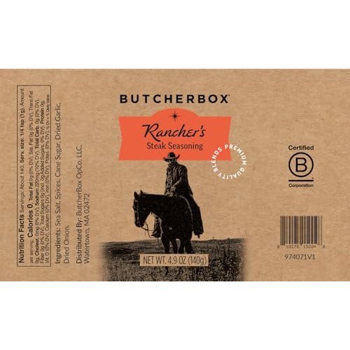 ButcherBox Rancher's Steak Seasoning, Premium Quality Blends, 4....