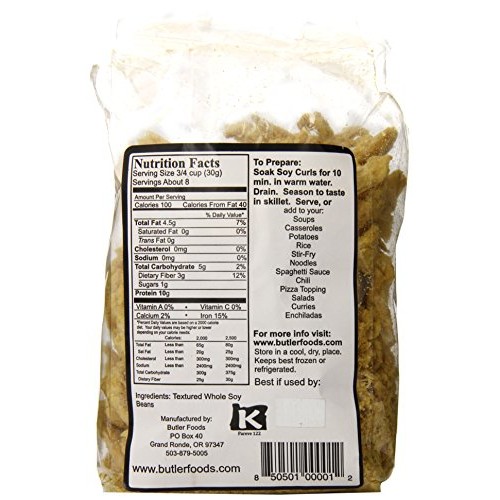 Butler Foods, Soy Curls, 8 Ounce