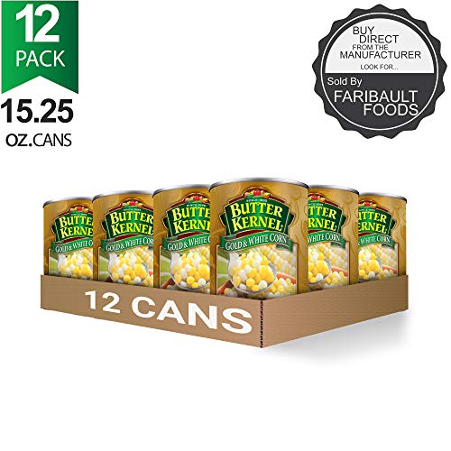Butter Kernel • Canned Gold And White Corn 12 Pack, Vegan And