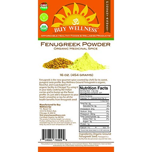 Buy Wellness Organic Fenugreek Seeds Methi Seeds Usda Certified