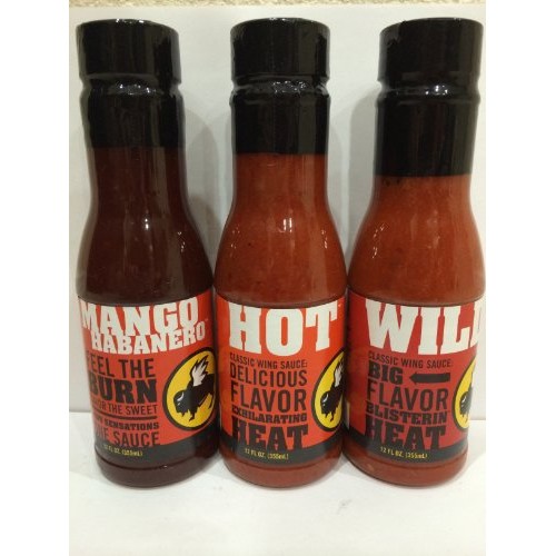 Buffalo Wild Wings Sauce Bundle - Mango Habanero, Wild, Hot 12 Buffalo Wild Wings Sauce Bundle - Mango Habanero, Wild, Hot 12