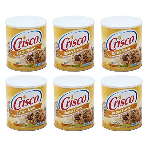 Crisco Butter Flavor All Vegetable Shortening, 48 Oz. Pack Of 6