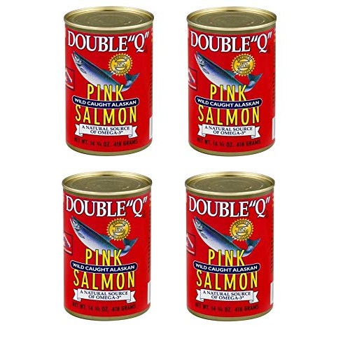 Doubleq Wild Caught Alaskan Pink Salmon, 14.75 Oz Can Pack Of 4