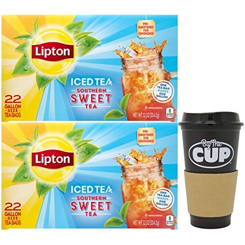Lipton Southern Sweet Tea, Gallon-Size Tea Bags, 22 Count Box P