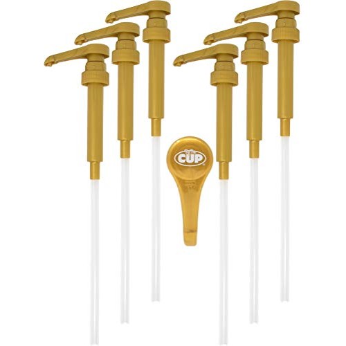 By The Cup Gold Coffee Syrup Pump For 750 Ml Bottles Pack Of 6