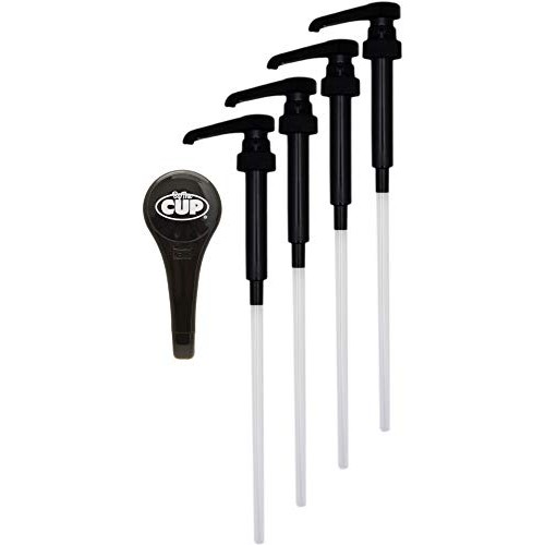 By The Cup Universal Black Coffee Syrup Pump Pack Of 4 - Fits