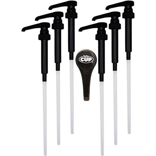 By The Cup Universal Black Coffee Syrup Pump Pack Of 6 - Fits