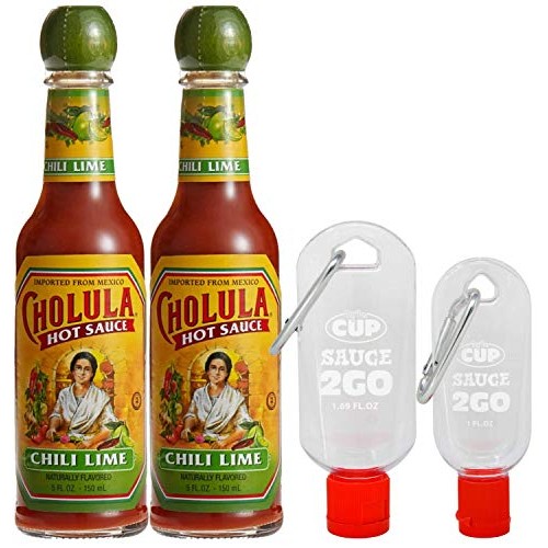 Cholula Chili Lime Hot Sauce 5 Oz Pack Of 2 With 2 By The Cup