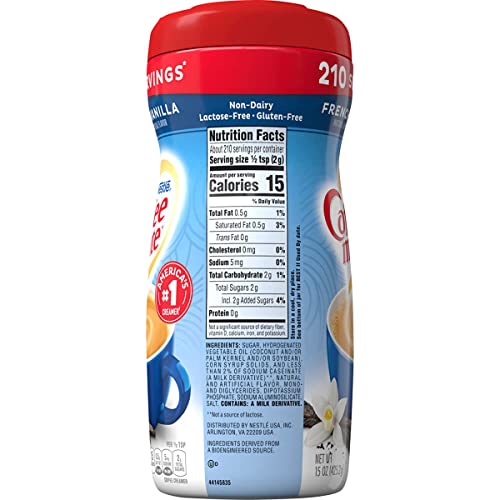 Coffee Mate French Vanilla, Hazelnut Powdered Creamer Variety, 1