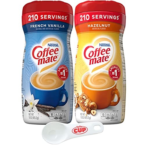 Coffee Mate French Vanilla, Hazelnut Powdered Creamer Variety, 1