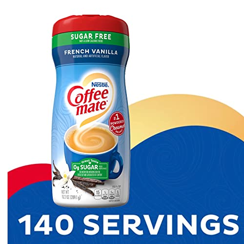 Coffee Mate French Vanilla Sugar Free Powdered Creamer, 10.2 Oz