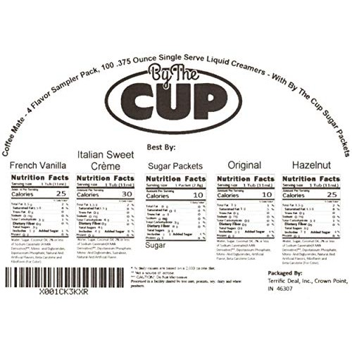 Coffee-Mate Liquid .375Oz Variety Pack 4 Flavor 100 Count Incl