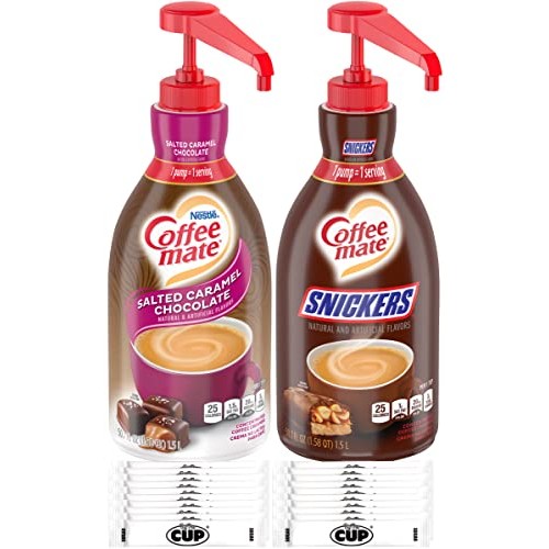 Coffee Mate Salted Caramel Chocolate &Amp; Snickers Flavored Liquid