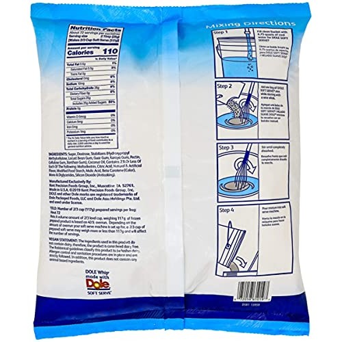 Dole Lactose-Free Soft Serve Mix 4 Flavor Variety Pack, 1 Of Eac