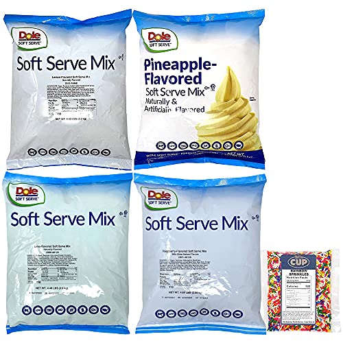 Dole Lactose-Free Soft Serve Mix 4 Flavor Variety Pack, 1 Of Eac