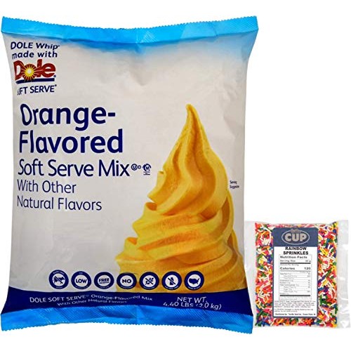 Dole Orange Lactose-Free Soft Serve Mix 4.4 Pound Bulk Bag With