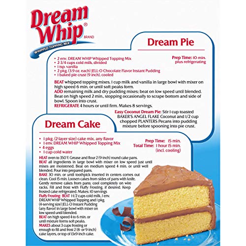 Dream Whip Whipped Dessert Topping Mix 2.6-Ounce Box Pack Of 2