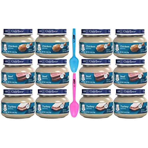 Gerber 2Nd Foods Baby Food Variety Pack Includes Chicken, Turkey